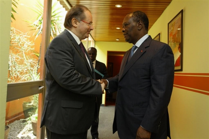 Thierry de Saint Maurice, hier, au palais : « L’UE  prépare de nouveaux programmes en Côte d’Ivoire »